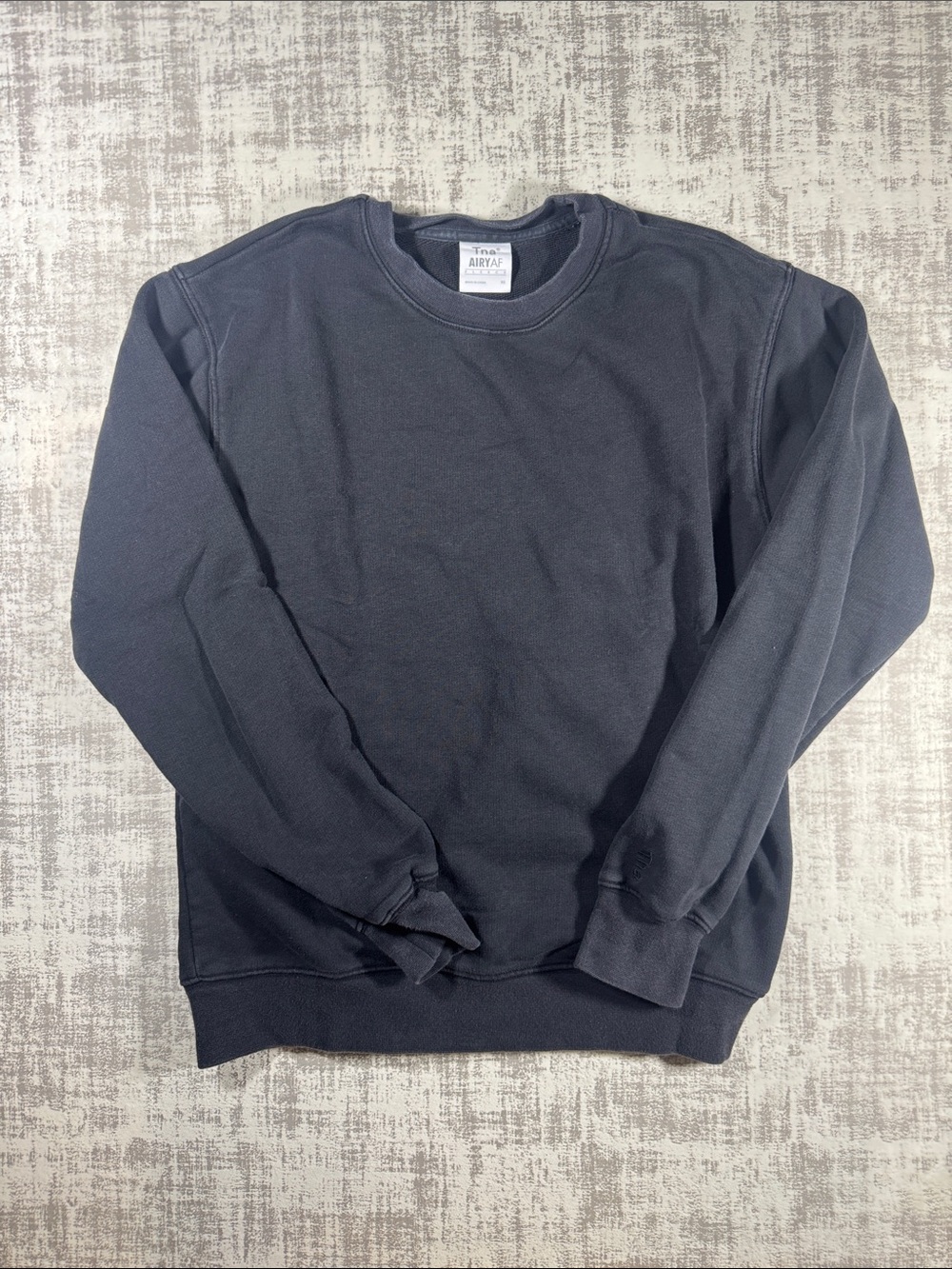 TNA Washed Black Crewneck Sweatshirt size XS 22.5X 17.5 PTP Womens
